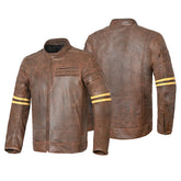 BELA ROYAL RIDER VINTAGE Moto Casacos Bege Marrom - Imagem dupla de Casacos